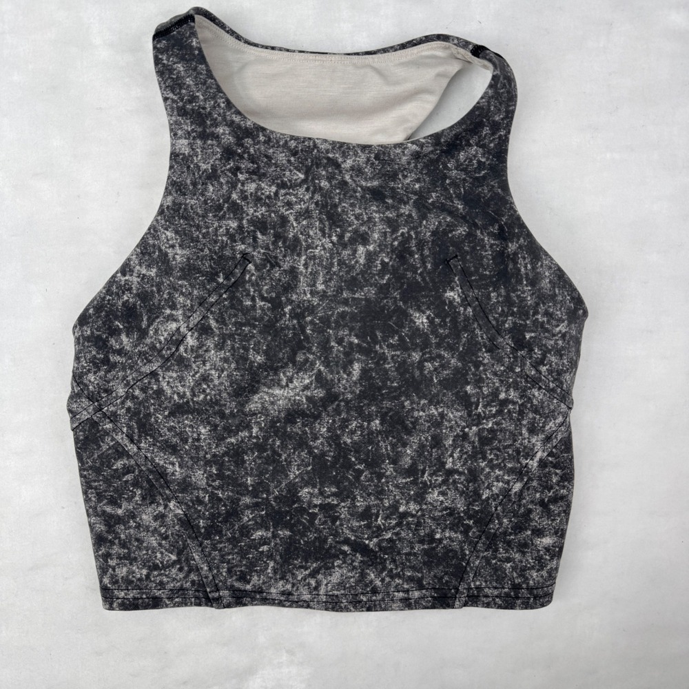 Lululemon Invigorate Training Tank Top Denim Wash Print White Opal Multi